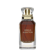 Edler brauner Glasflakon des cremigen Orient-Gourmand-Dufts Vanilla Addiction 30ml von Gulf Orchid