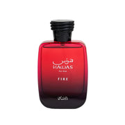 Majestätischer Designer-Flakon von Rasasi Hawas Fire Eau de Parfum 100ml für Herren mit kunstvoller Schlangen-Kappe exklusiv erhältlich bei Dinar Parfums Wien