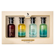 Volare Luxury Discovery Set mit 4 eleganten 25ml Eau de Parfum Flakons in einer edlen Geschenkbox.
