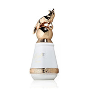 Edler weiß-goldener Flakon des French Avenue Fierte Luna Eau de Parfum 80ml mit kunstvollem Wolf-Motiv – exklusiv online kaufen bei dinar.at