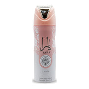 Rosa Flakon des Lattafa Yara Parfümierten Deodorant Sprays 200 ml für Damen auf www.dinar.at