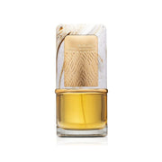 Majestätischer, schwerer Designer-Flakon von Lattafa Al Nashama Eau de Parfum 100ml mit kunstvollem Rillen-Design exklusiv erhältlich bei Dinar Parfums Wien.