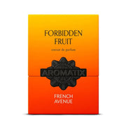 Wunderschöner 100ml Verpackung von French Avenue Aromatix Forbidden Fruit Extrait de Parfum im feurigen Orange-Rot-Verlauf bei dinar.at.