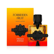 Wunderschöner 100ml Verpackung von French Avenue Aromatix Forbidden Fruit Extrait de Parfum im feurigen Orange-Rot-Verlauf bei dinar.at.
