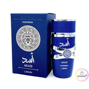 Hochwertiges Asad Zanzibar Eau de Parfum für Herren in 100 ml Flasche von Lattafa. Online erhältlich bei Dinar Parfums.