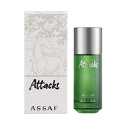 Monumentaler, tiefschwarzer 150ml Luxusflakon von Assaf Attacks Eau de Parfum mit silbernen Akzenten aus Saudi-Arabien bei dinar.at.