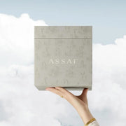 Majestätische Luxus-Geschenkbox des Assaf Musk Sets mit den Editionen Garden Musk und Jasmin Musk inklusive 125ml Flakons und 25ml Minis exklusiv bei Dinar Parfums Wien.