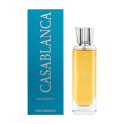 Prachtvoller, schwerer Designer-Glasflakon von Swiss Arabian Casablanca Eau de Parfum 100ml mit edlen goldenen Ornamenten exklusiv bei Dinar Parfums Wien.
