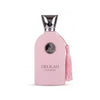  Eleganter, hellrosa Flakon von Maison Alhambra Delilah Pour Femme Eau de Parfum mit stilvoller Kordel im dinar.at Onlineshop.