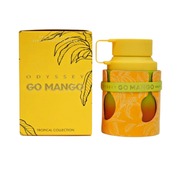 Elegantes gelbes Flakon-Design des Armaf Odyssey Go Mango Eau de Parfum 100ml – Ein exotischer Luxusduft für Damen und Herren, exklusiv bei dinar.at