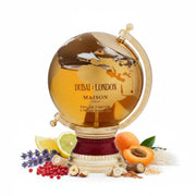  Kunstvoller Flakon in Form einer gläsernen Weltkugel von Maison Asrar Dubai London Eau de Parfum 100ml – exklusiv im dinar.at Onlineshop erhältlich.