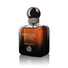 Schwerer Luxus-Glasflakon mit dunklem Farbverlauf von Fragrance World Proud of You Absolute Eau de Parfum 100ml – exklusiv im dinar.at Onlineshop.