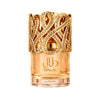 Eleganter, luxuriöser 100-ml-Flakon des Lattafa Dalal Eau de Parfum für Damen mit goldenen Details vor neutralem Hintergrund.