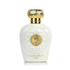 Luxuriöser, weiß-goldener 100-ml-Flakon des Lattafa Opulent Musk Eau de Parfum für Damen und Herren mit reliefierten Mustern vor neutralem Hintergrund.