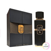 Edler, schwerer Flakon des French Avenue Ighwa By Night Eau de Parfum 100 ml auf einem luxuriösen, dunklen Hintergrund