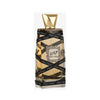 Majestätischer Glasflakon von Lattafa Oud Mood Eau de Parfum 100ml mit schwarzer Banderole exklusiv erhältlich bei Dinar Parfums Wien.