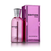 Prachtvoller, schwerer Designer-Glasflakon von Fragrance World Edition Rose Eau de Parfum 100ml exklusiv erhältlich bei Dinar Parfums Wien