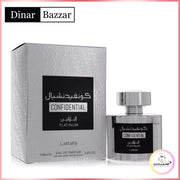 Lattafa Confidential Platinum Unisex Eau de Parfum 100ml | Orientalisch & Zitrisch | Dinar Bazaar
Erleben Sie mit Lattafa Confidential Platinum einen eleganten Unisex-Duft mit zitrischen, holzigen und orientalischen Noten. Ideal für Alltag &amp; besondere Anlässe. Jetzt online bestellen bei DINAR.at!
lattafa confidential platinum
lattafa parfum unisex
confidential platinum duft
orientaler unisex duft
lattafa parfum kaufen
unisex parfum 100ml
lattafa confidential serie
parfum mit amber und zitrus
edp parfum 