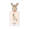 Prachtvoller, mattschwarzer 100ml Luxusflakon von Lattafa Pride Shaheen Gold Eau de Parfum mit einer plastischen, goldenen Falken-Skulptur bei dinar.at.