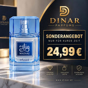 Zimaya Mazaaj Infused Eau de Parfum 100ml Flakon frischer blauer luxus herren duft dinar Parfums wien favoriten ottakring
