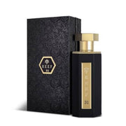 Eleganter, minimalistischer 100ml Luxusflakon von REEF Perfumes REEF 31 Eau de Parfum mit goldener Kappe bei dinar.at.