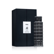 Majestätischer, schwerer Nischen-Designer-Flakon von Lattafa Pride Pisa Eau de Parfum 100ml mit kunstvollen Verzierungen exklusiv erhältlich bei Dinar Parfums Wien.