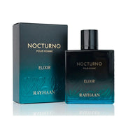 Rayhaan Nocturno Eau de Parfum 100ml Flakon – zweifarbiger blauer maskuliner Luxus-Herrenduft bei Dinar Parfums Wien