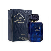 Eleganter, hocheleganter 100ml Design-Flakon von RiiFFS Fareed Eau de Parfum mit kunstvoller Hardware bei dinar.at.
