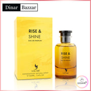 Rise & Shine – Volare 100ml Unisex Parfum | Frisch, Zitrisch - Blumig | Dinar Bazaar

Entdecken Sie Rise & Shine von Volare – ein vitalisierender Unisex-Duft mit Bergamotte, Jasmin & grünem Tee. Starten Sie erfrischt in den Tag – nur bei dinar.at.

Rise & Shine Parfum, Volare Unisex Duft, Frischer Sommerduft, Parfum mit grünem Tee, Eau de Parfum Unisex, belebender Duft für Damen und Herren