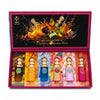 Elegante Premium-Geschenkbox des Almas Perfumes Sweet Edition Sets mit sechs edlen 30ml Gourmand-Flakons bei dinar.at.