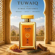 Hochwertiger, herrschaftlicher 100ml Design-Flakon von Almas Perfumes Tuwaiq Eau de Parfum aus Saudi-Arabien bei dinar.at.