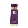  Luxuriöser, tief-lila Parfumflakon von French Avenue Cocoa Morado 100ml mit goldenen Details und einem edlen Schmuckstein auf dem Verschluss im Onlineshop dinar.at.