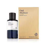 Edler, schwerer 60ml Luxusflakon des Fragrance World Oud Madness Eau de Parfum mit kunstvollen Verzierungen – exklusiv online bestellen bei dinar.at