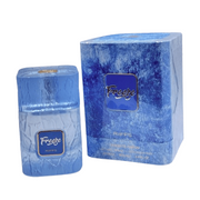Der eisblaue, moderne Flakon von Riiffs Freeze Extrait de Parfum 100 ml neben der originalen, eleganten Verpackung von Dinar Parfums Wien.