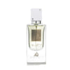 Eleganter, minimalistisch weißer Flakon von Lattafa Ana Abiyedh Eau de Parfum 60ml mit silbernen Akzenten – exklusiv im dinar.at Onlineshop.
