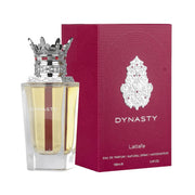 Schwerer Luxusflakon des Lattafa Dynasty Eau de Parfum 100ml mit goldener Krone als Verschlusskappe – exklusiv online bestellen bei dinar.at