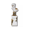 Luxuriöser, weiß-goldener Parfumflakon von Lattafa Her Confession 100ml mit kunstvoller, goldener Frauenbüste als Verschlusskappe im Onlineshop dinar.at.