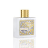 Edler, weiß-goldener Flakon von Lattafa Qaed Al Fursan Unlimited Eau de Parfum 100ml – exklusiv erhältlich im dinar.at Onlineshop.