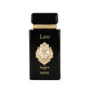 Luxuriöser, mattschwarzer Flakon von Maison Asrar LEO Eau de Parfum 100ml mit goldenem Löwen-Emblem – exklusiv im dinar.at Onlineshop erhältlich.