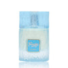 Der eisblaue, moderne Flakon von Riiffs Freeze Extrait de Parfum 100 ml neben der originalen, eleganten Verpackung von Dinar Parfums Wien.